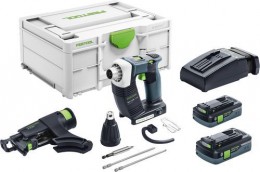 Festool 576503 18V Cordless Drywall Screwdriver DWC18-4500HPC4,0I-PlusGB (2 x 4.0Ah Airstream Battery) & SYS3 M 187 Case £619.00